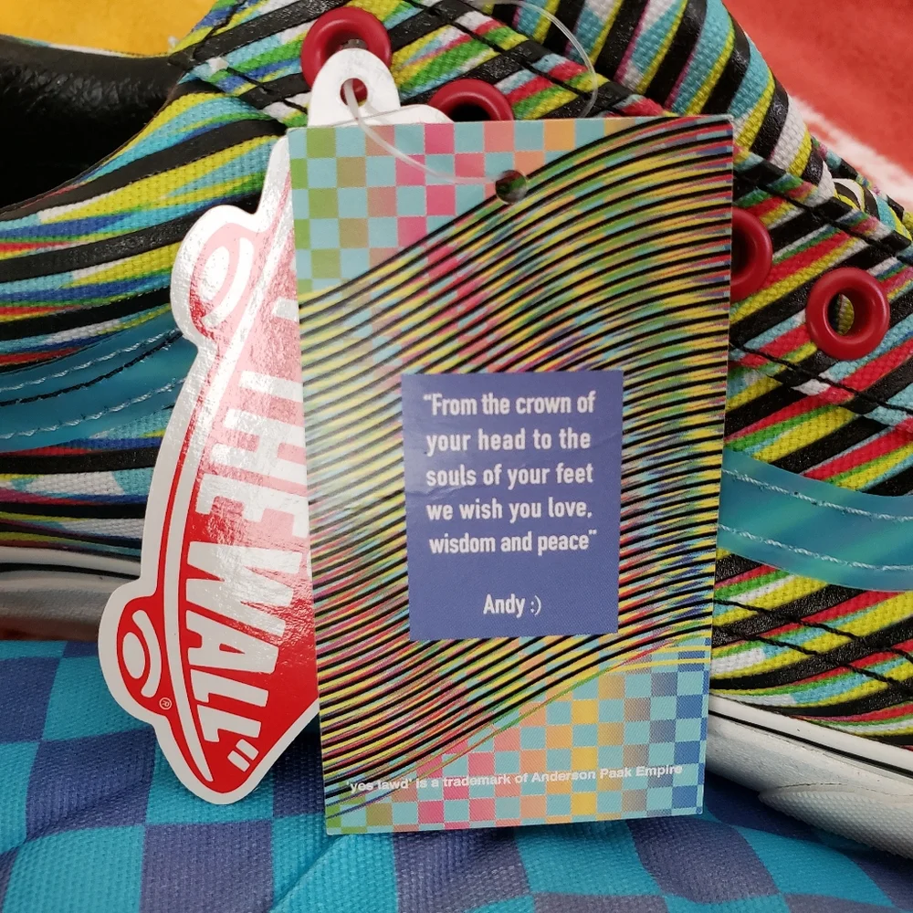 Vans Old Skool Anderson .Paak Venice Red Green Blue Yellow Black White Women's - Picture 2 of 5